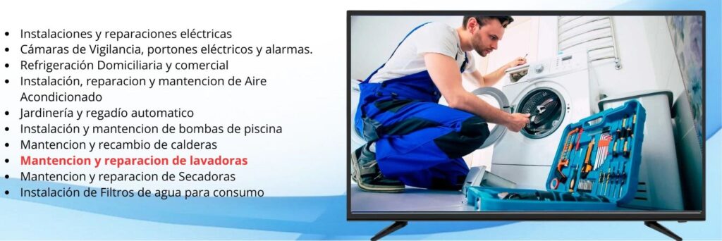 Mantención y reparación de lavadoras y secadoras: Extiende la vida útil de tus electrodomésticos con nuestros servicios técnicos especializados.