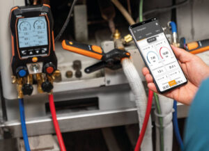 Servicio aire acondicionado Colina Chicureo con equipos TESTO