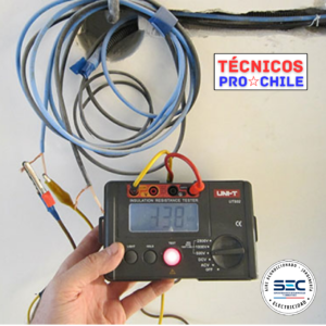 Medición de resistencia de aislación con probador de resistividad en cables eléctricos